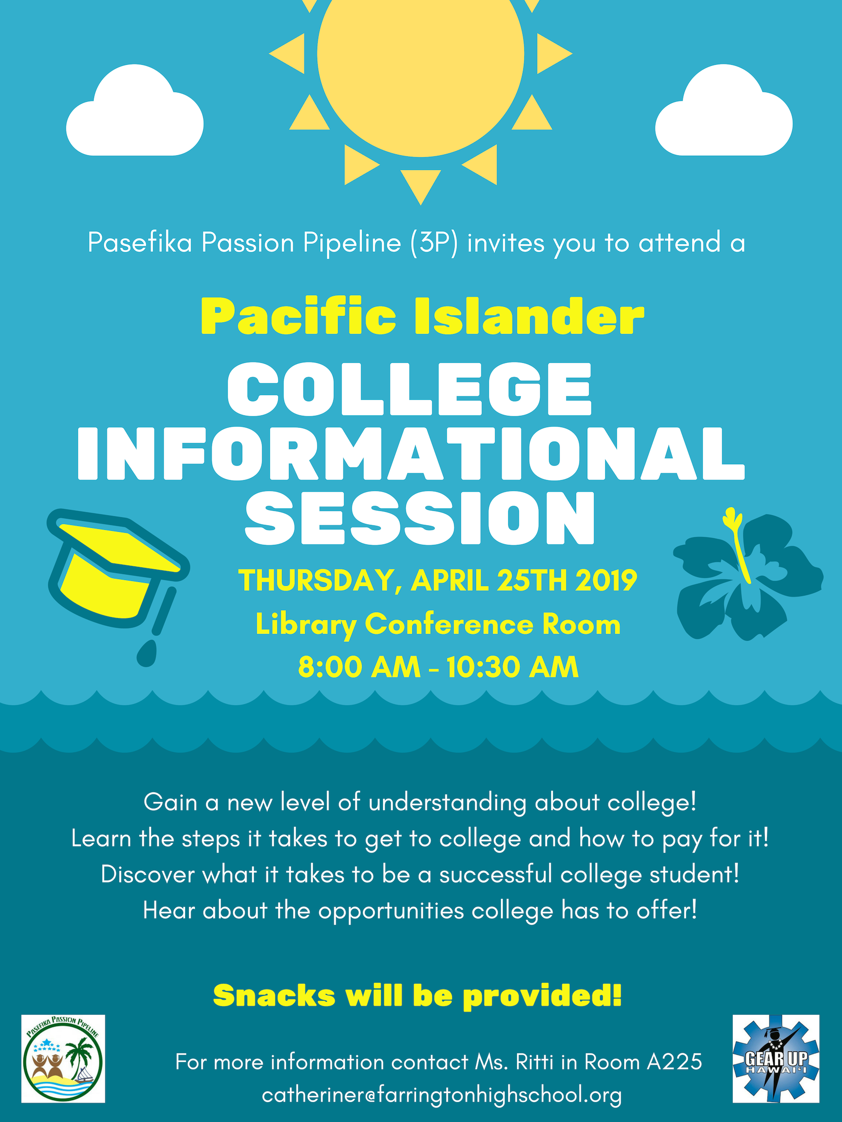 3P Workshop Flyer – W.R. Farrington High School